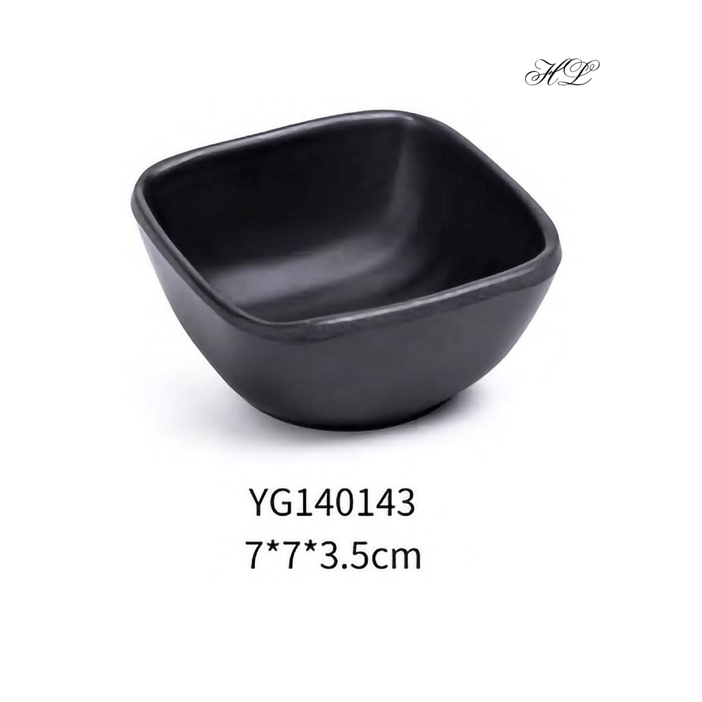 Muối tiêu tròn - lá , 1-2-3 ngăn  Melamine 100% Ngọc Đen Mờ | ĐĨA MUỐI TIÊU CHẤT LIỆU MELAMINE ĐEN NGỌC HÀN QUỐC