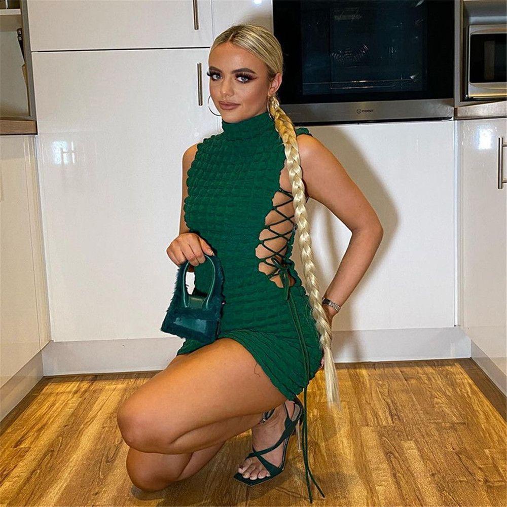 Đầm Ôm Hai Dây Thiết Kế Rỗng Gợi Cảm Cho Nữ