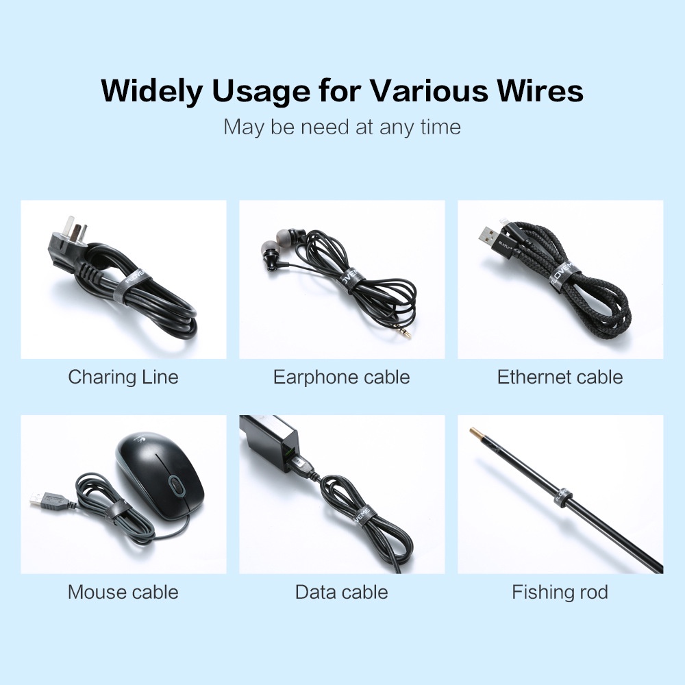 Dây Dán Velcro Quấn Gọn Dây Cáp, Dây Điện, Tiện Lợi Nhiều Kích Thước