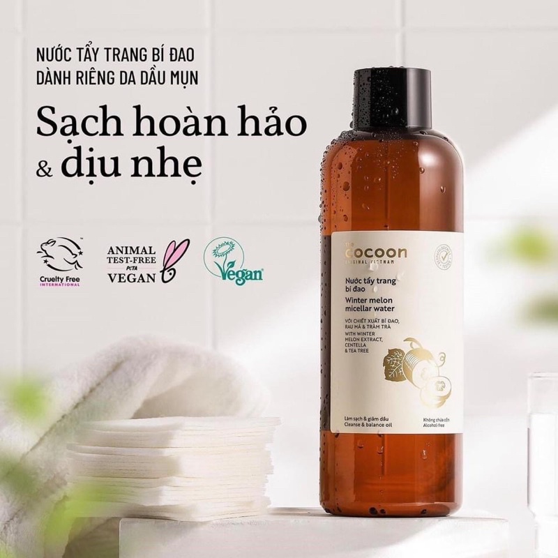 Nước tẩy trang bí đao Cocoon