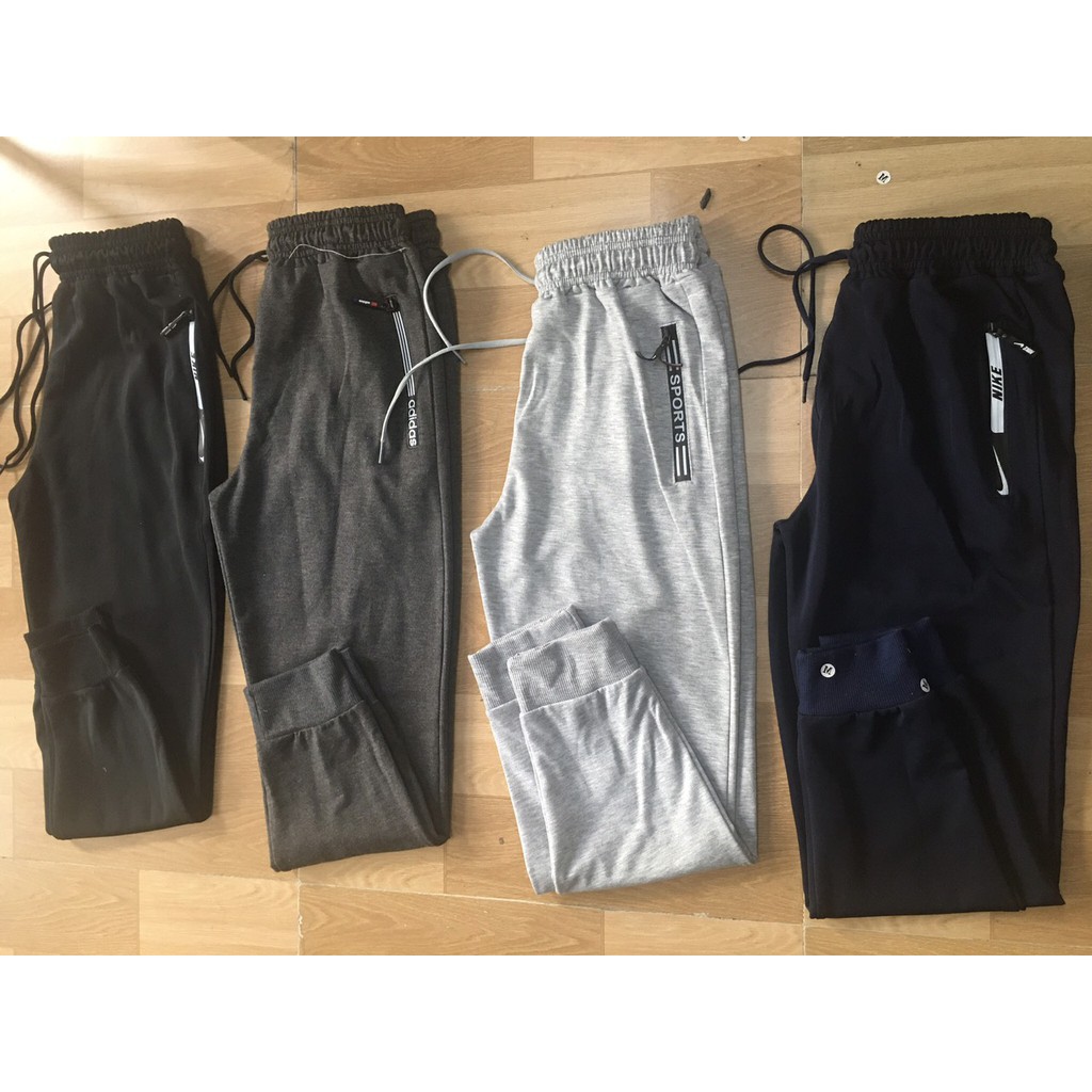 Quần jogger thun có khóa túi chất da cá mặc mát | BigBuy360 - bigbuy360.vn