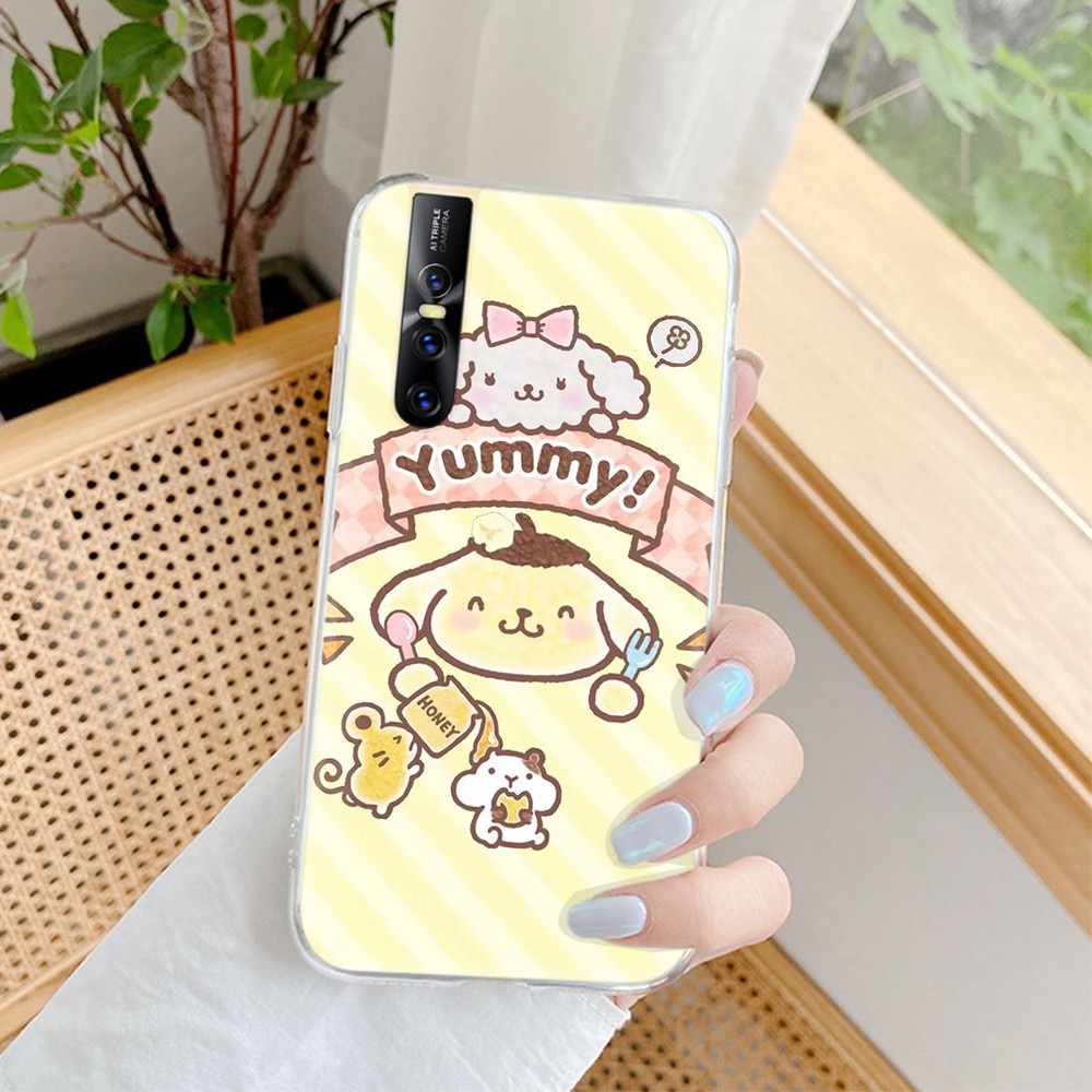 Ốp Điện Thoại Dẻo Trong Suốt Họa Tiết Hoạt Hình Pompompurin Dễ Thương Cho Motorola Moto G4 G5 G5S G6 Play Plus Vm19