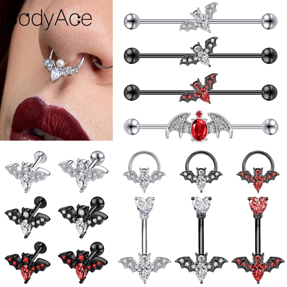 1 Khuyên Xỏ Cơ Thể Hình Dơi Cá Tính