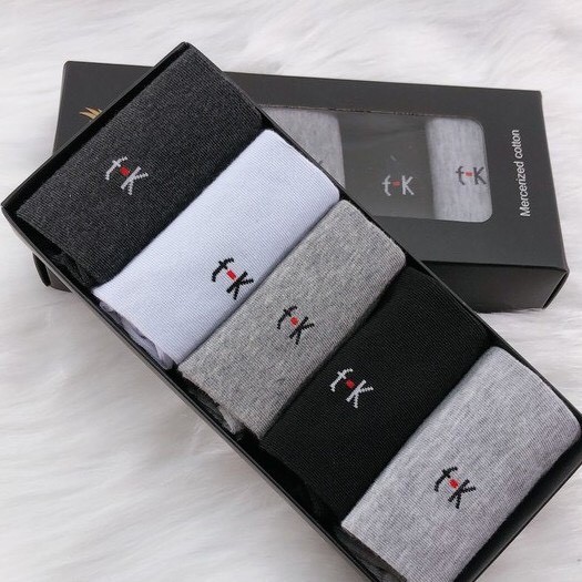 Hộp 5 đôi tất cổ ngắn chống hôi chân TK hàng xuất khẩu.