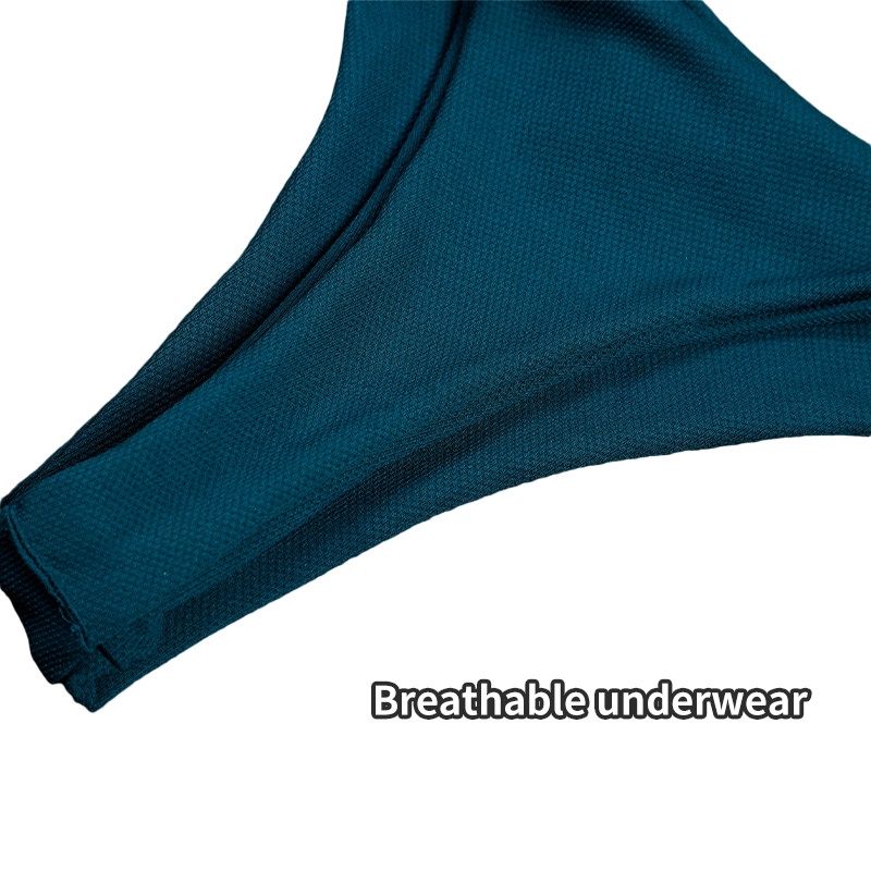 AOFEIQIKE Bộ Bikini Màu Trơn Có Thể Điều Chỉnh Plus Size S-XL Dành Cho Nữ