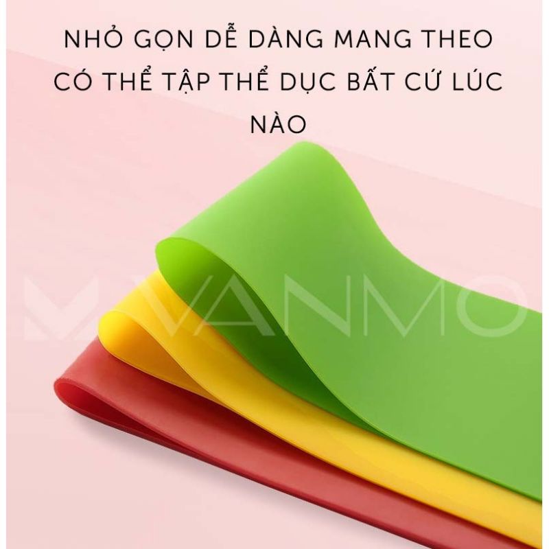 Dây kháng lực mini band, dây cao su miniband tập chân mông, phụ kiện tập gym