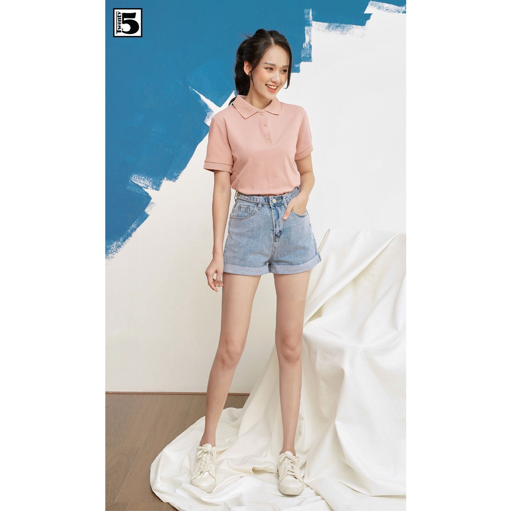 Áo thun polo nữ, dáng ôm thể thao Twentyfive 3738