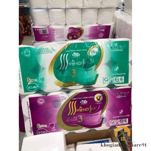 COMBO 2 BỊCH GIẤY VỆ SINH HÀ NỘI 3 LỚP SIÊU DAI 1.6KG