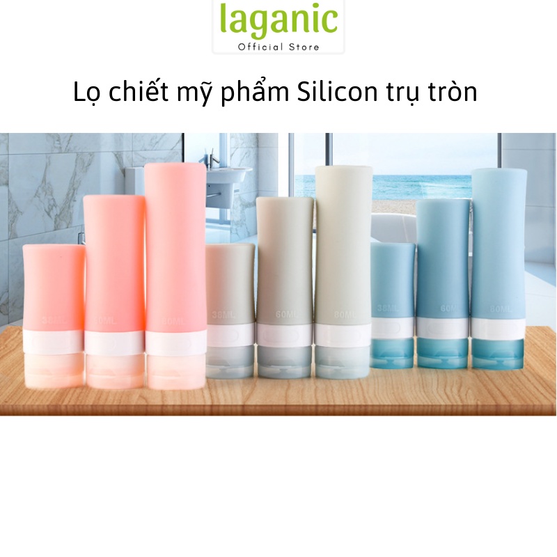 Lọ Silicon đứng chiết mỹ phẩm du lịch 38ml, 60ml, 80ml