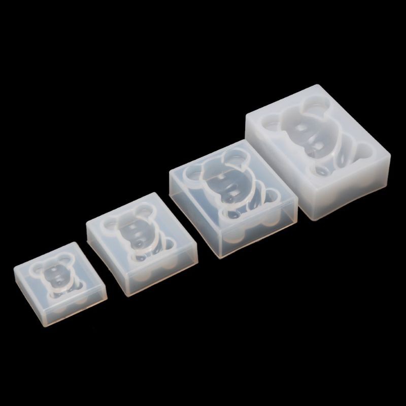 Khuôn nhựa silicon gấu Teddy đổ resin làm móc khóa, trang trí