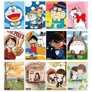 Tranh sơn dầu số hóa tô màu theo số mini dễ thương (Cho trẻ trên 6 tuổi tập tô) Paint by numbers kit