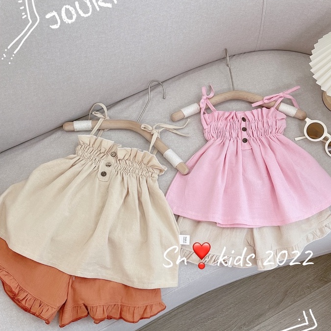 Bộ 2 dây chun ngực đính khuy cho bé gái xịn sò 8-20kg