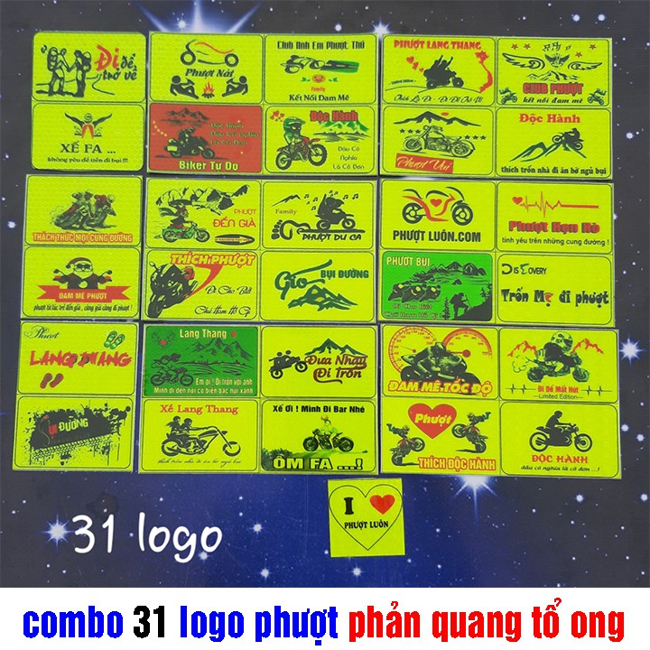 COMBO 31 LOGO PHƯỢT PHẢN QUANG TỔ ONG