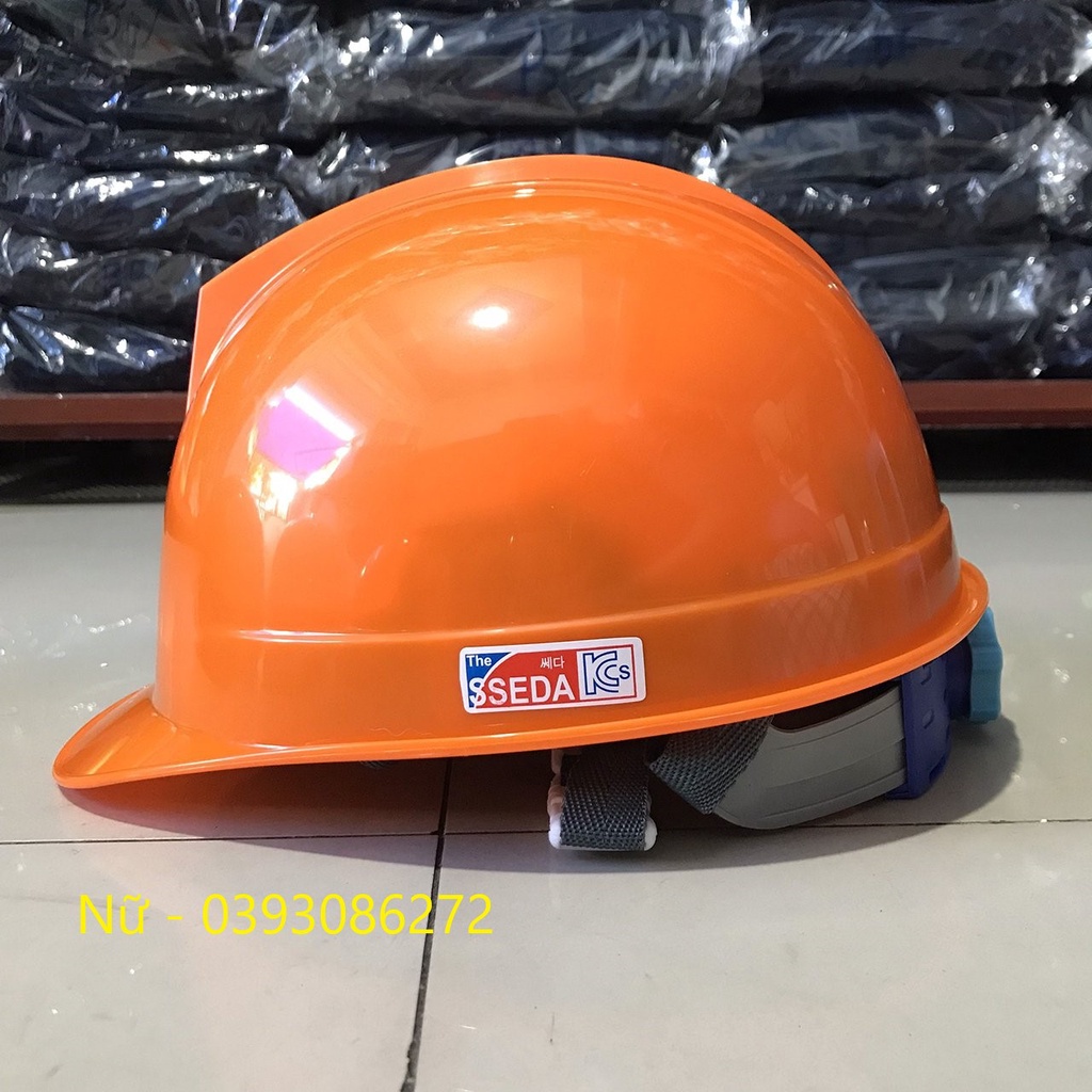 Mũ bảo hộ lao động kiểu SSEDA I khóa vặn nhiều màu có khả năng cách điện nón bảo hộ lao động làm việc công trình