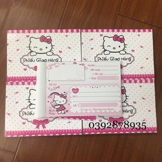 Combo phiếu giao hàng hello kitty