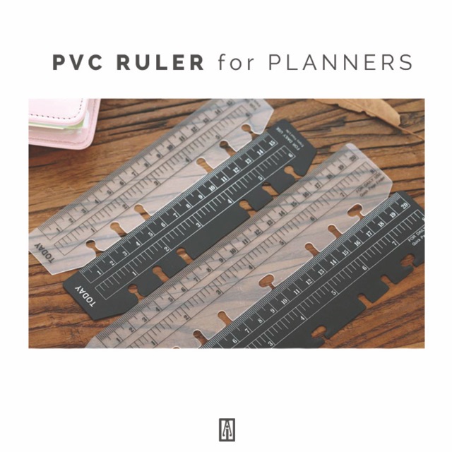 Thước nhựa gắn sổ Planner còng lò xo