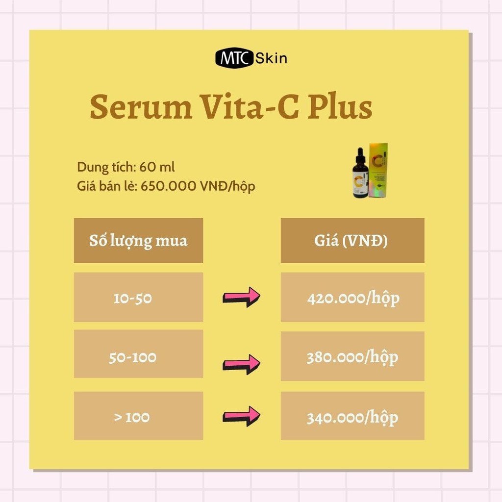 Tinh Chất Serum VitaminC Trắng Da Cấp Ẩm Phục Hồi Da Căng Mịn, Hàng Hàn Quốc MTC SKIN