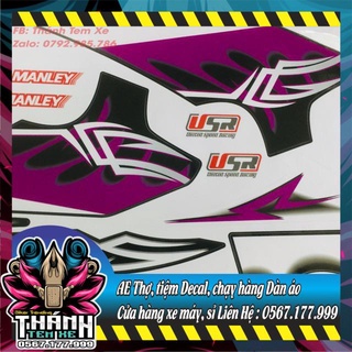 Tem Exciter 2006 mẫu lửa tím rời cho xe đen trắng
