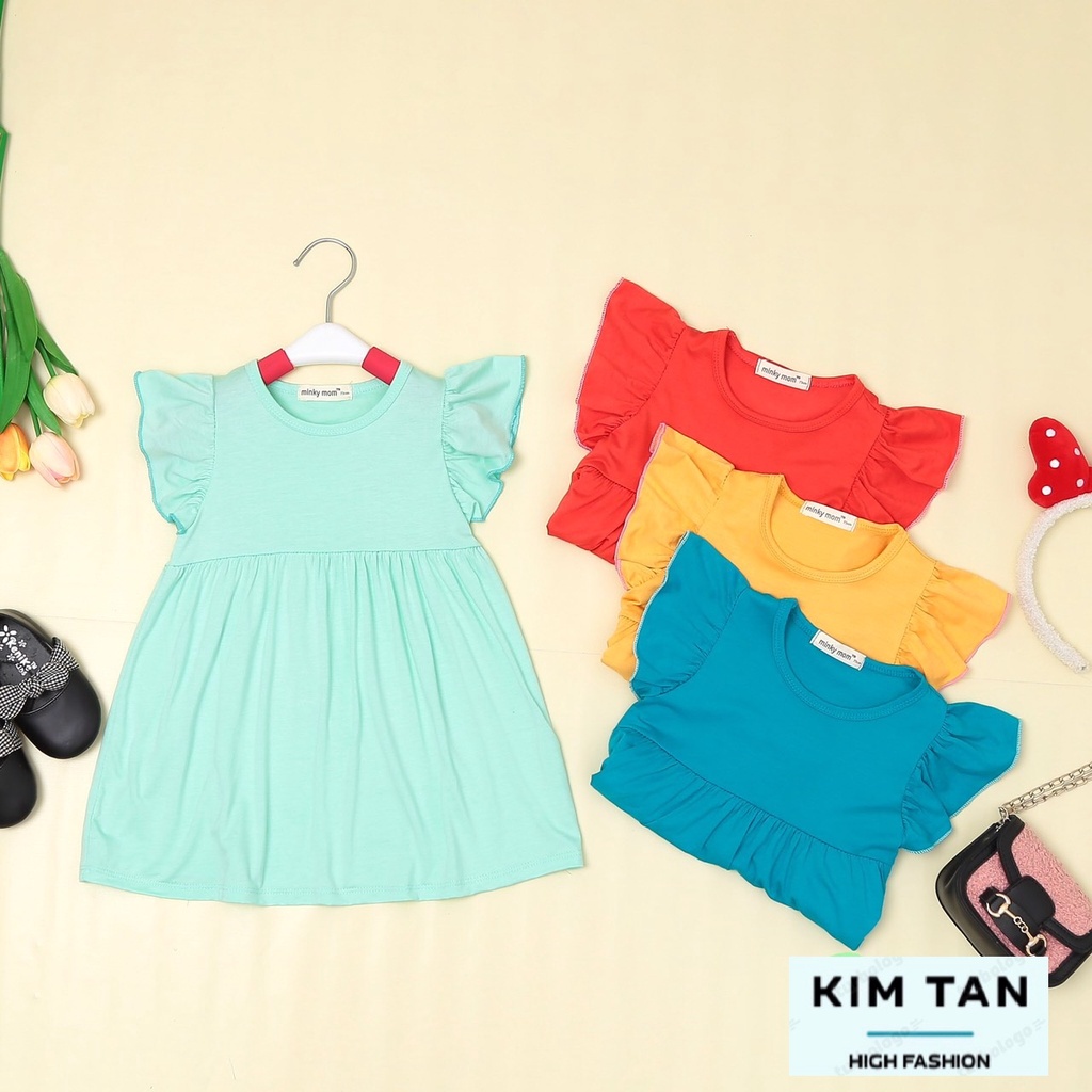 Váy MINKY MOM Cánh Tiên  ⚡FREESHIP⚡ Chất Thun Lạnh Cho Bé Gái Thoải Mái Thoáng Mát Ngày Hè