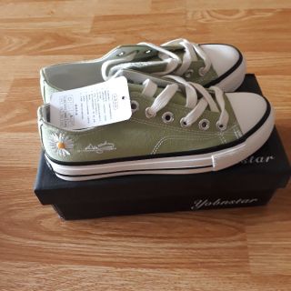 (Sneaker nữ mới 2020)Giày sneaker hoạ tiết hoa cúc( Kèm video và ảnh thật)