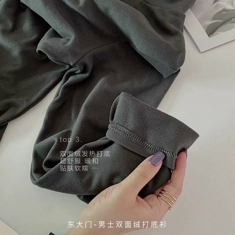Áo giữ nhiệt nam lót nỉ siêu ấm FULL hộp M1