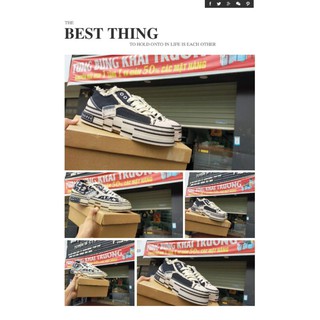 [Ảnh + Video thật] Giày sneaker xVESSEL đế trắng style rách cao 3-4cm tặng tất