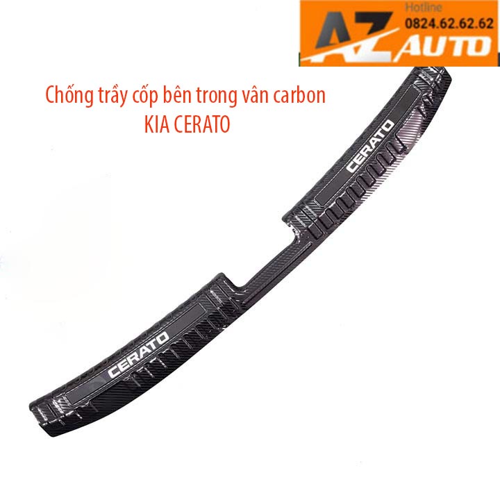 Ốp bậc cửa, bậc cốp Kia Cerato 2019-2021 vân carbon cao cấp - hàng cao cấp