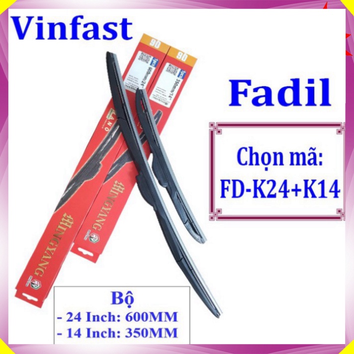 Bộ 2 thanh gạt nước mưa ô tô Nano cao cấp dành cho xe Vinfast Fadil (HÀNG LOẠI 1)