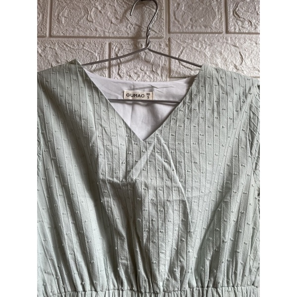 Đầm GUMAC bo eo nơ tay