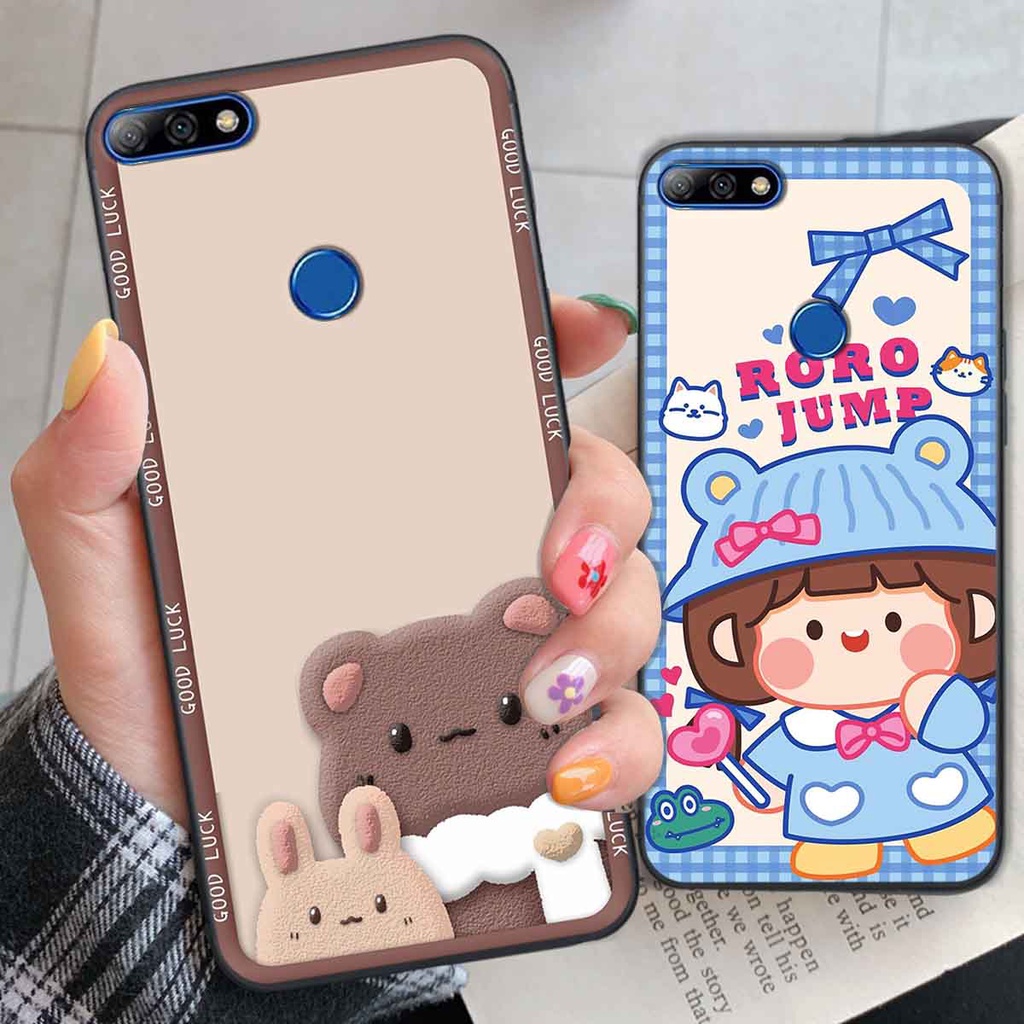 Ốp Huawei Y7 Prime 2018 / Y7 Pro 2018 bear brick, gấu đáng yêu, dễ thương