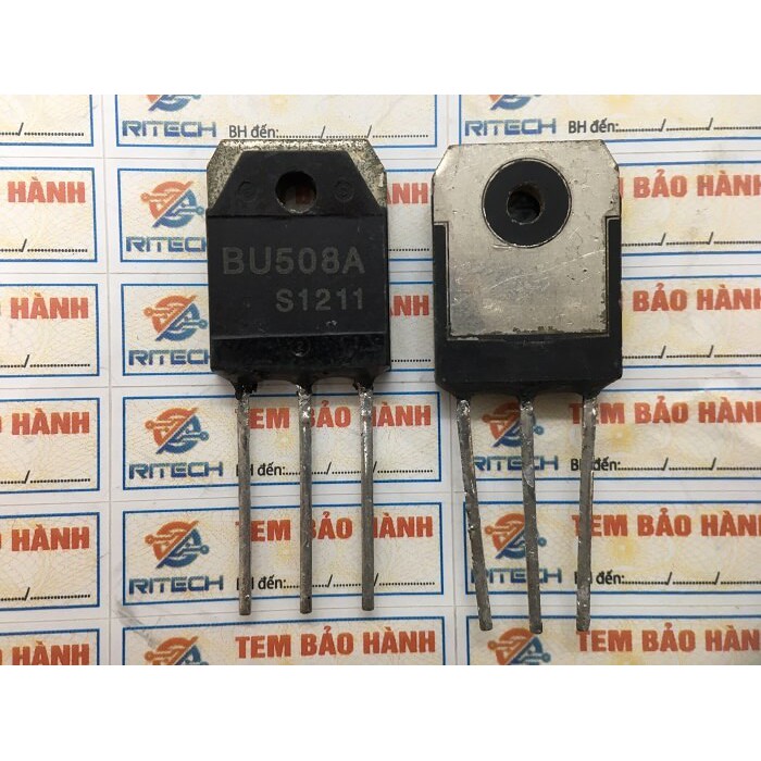 Combo 2 con BU508A, BU508 Transistor NPN 8A 700V TO-3P (Tháo Máy)