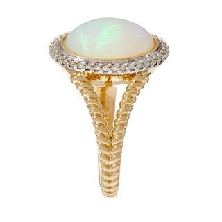Nhẫn tay phối đá Opal thời trang cao cấp