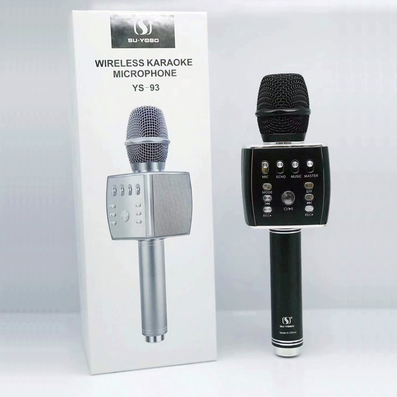 Micro karaoke bluetooth cao cấp SU YOSD YS-93 âm thanh hay kèm bộ thu tín hiệu qua loa rời