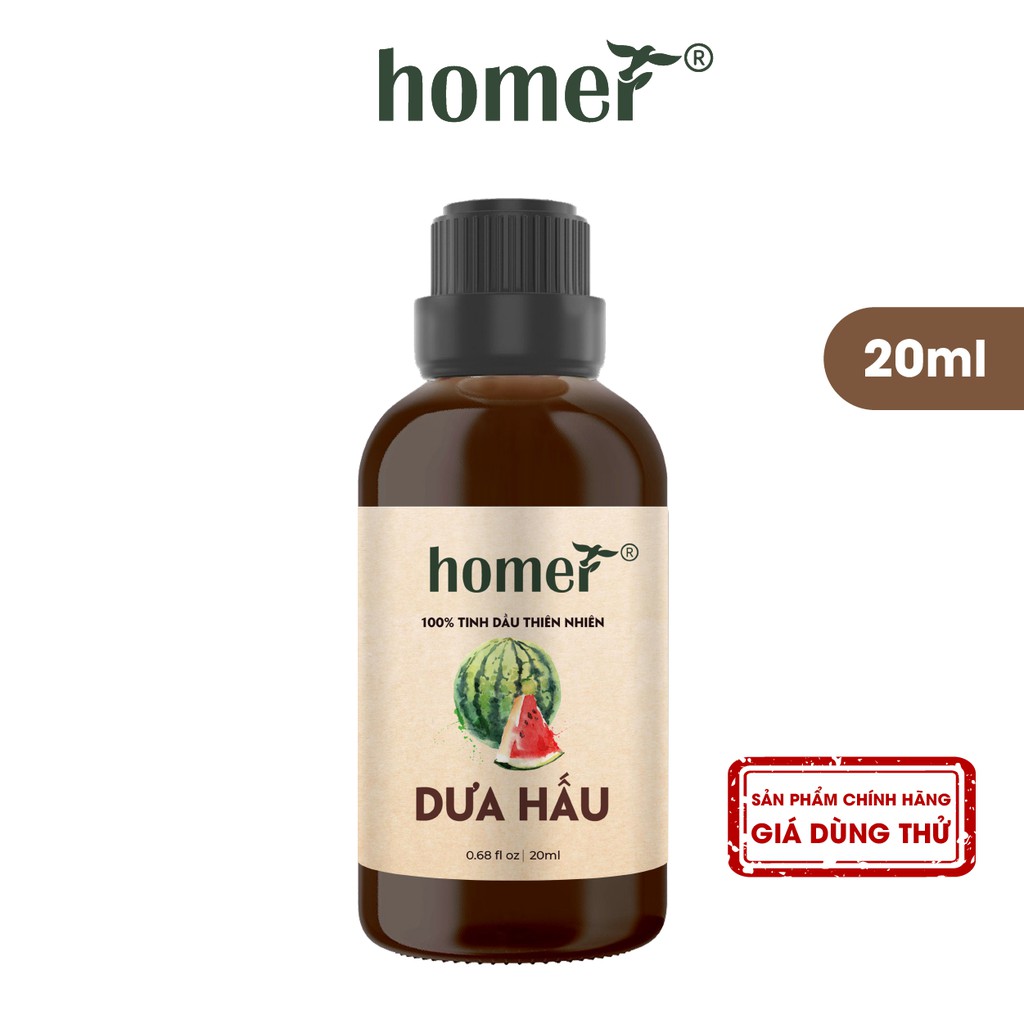 Tinh dầu Dưa hấu Homer 20ml/100ml giá dùng thử - Watermelon Essential Oil  - đạt chuẩn chất lượng kiểm định