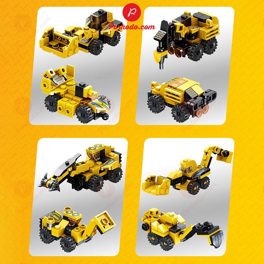 Bộ đồ chơi lắp ráp Lego ô tô biến hình Transformer 12 IN 1 567 chi tiết KB216101, đồ chơi trí tuệ ghép hình ô tô cho bé