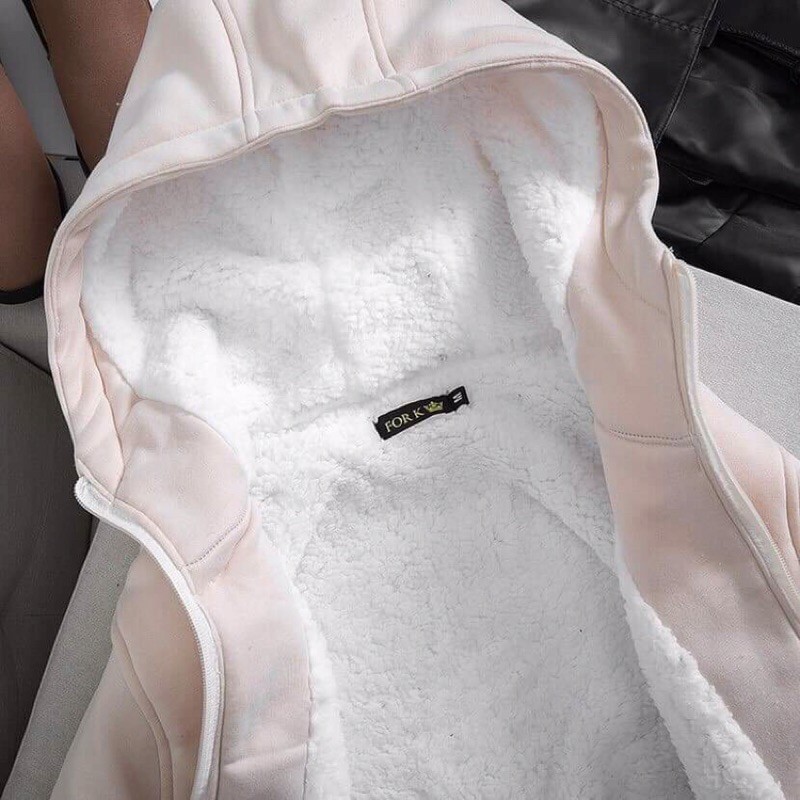 Áo khoác hoodie nam nữ lót lông cừu unisex đôi form rộng trơn có mũ đẹp chất nỉ phong cách trẻ trung Hàn Quốc | BigBuy360 - bigbuy360.vn