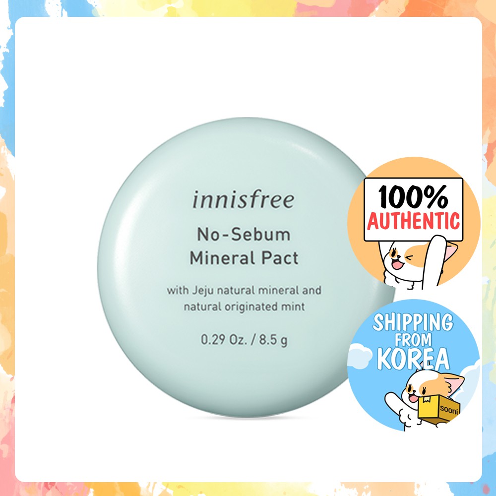 [Hàng mới về] Phấn Phủ Kiềm Dầu Innisfree No Sebum Mineral Pact 8.5g Chất Lượng Cao