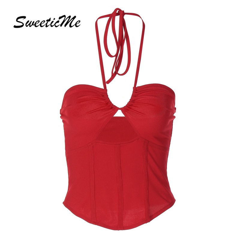 Áo Tank Top Màu Trơn Hở Lưng Dáng Ôm Gợi Cảm Thời Trang Cho Nữ