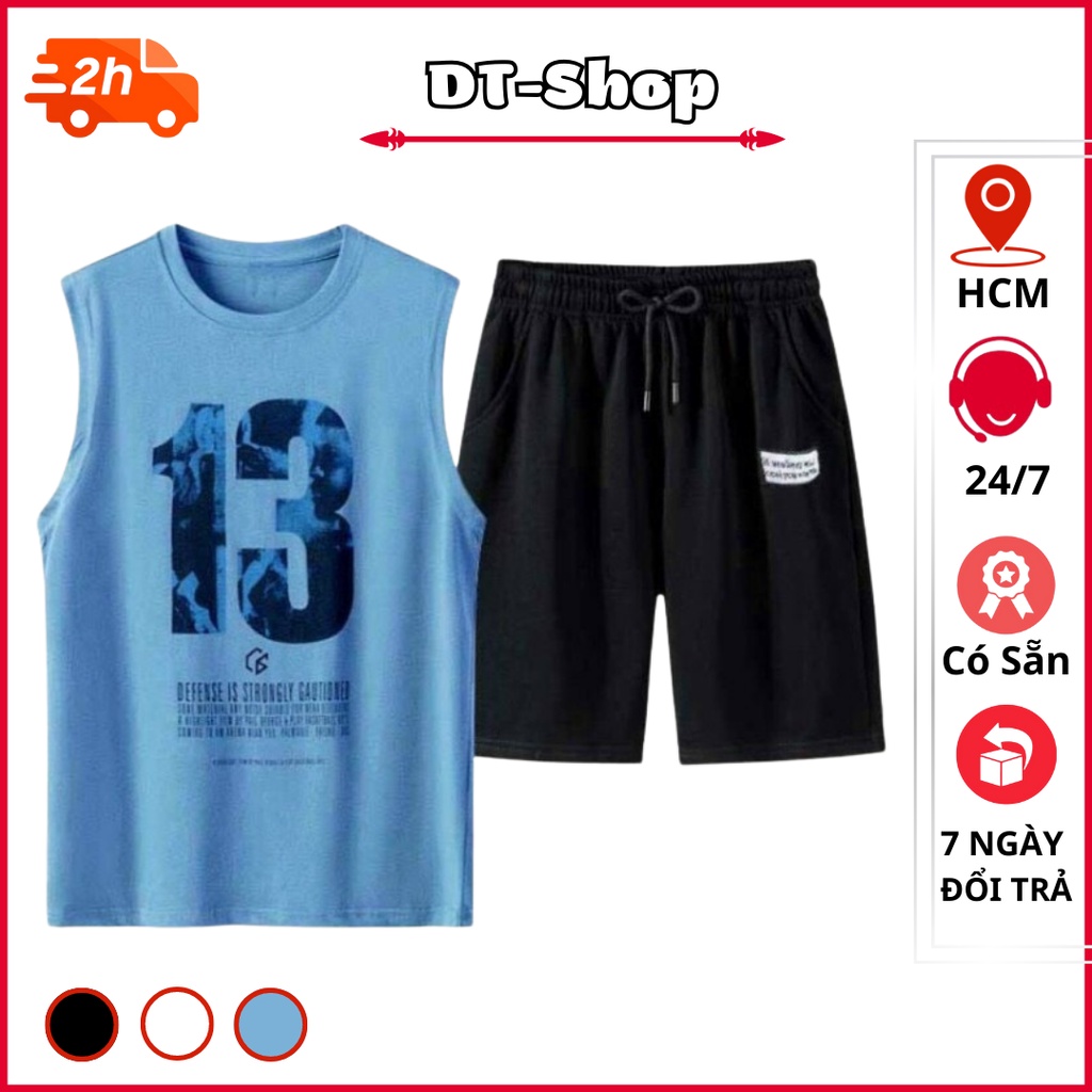 Bộ Quần Áo Thể Thao Unisex 3 Lỗ In Chữ Sô 13 Phong Cách Trẻ Trung Năng Động