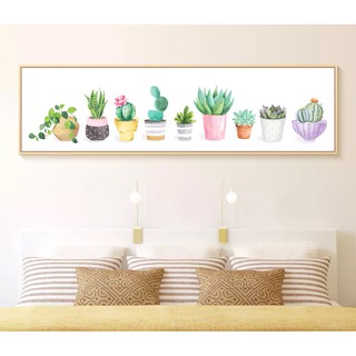 Tranh treo tường hình cây xương rồng đáng yêu - VIP 1755 - 110 x 30 cm