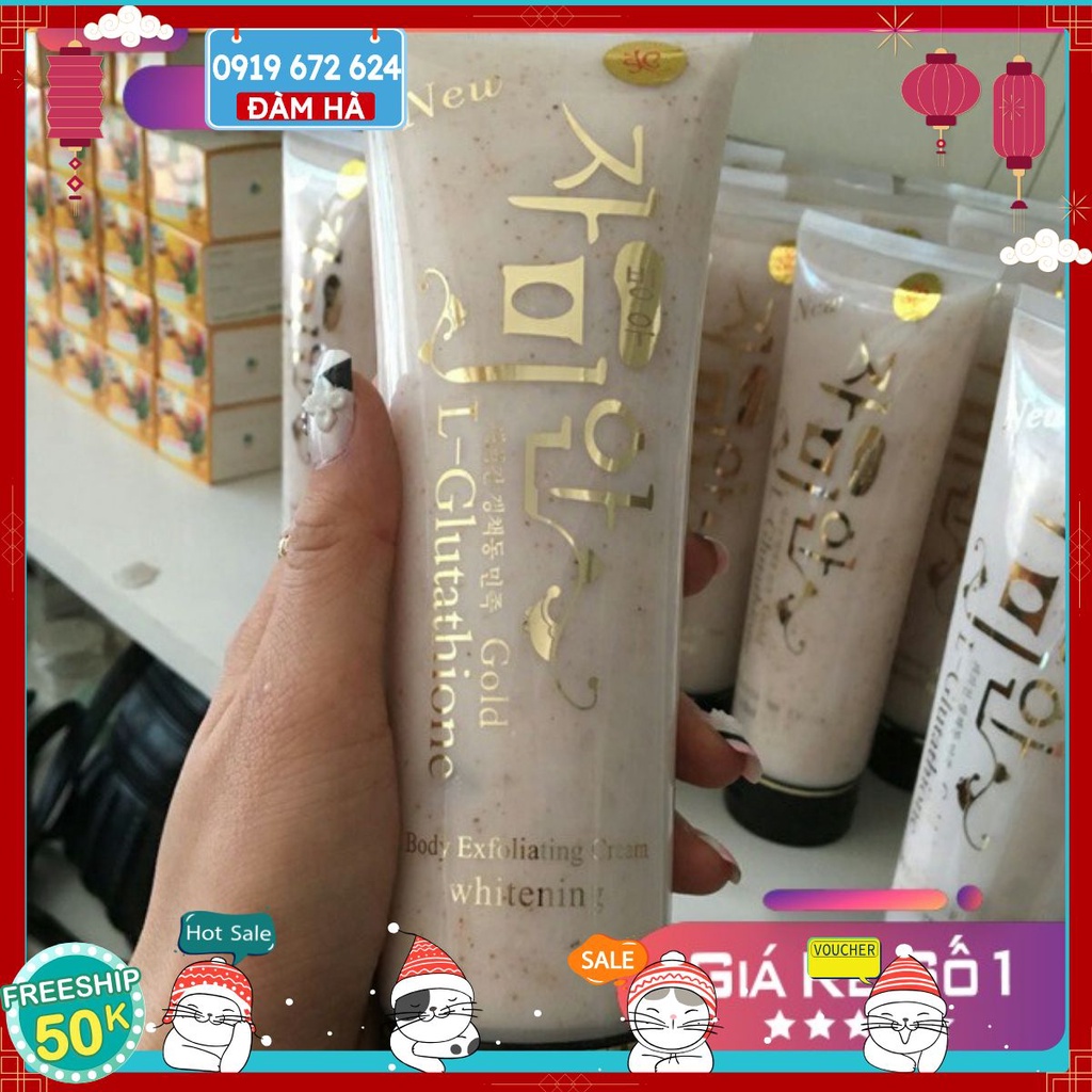 Tẩy tế bào chết Gạo Hàn L-Glutathione whitening body exfoliating cream