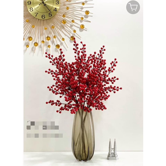 Cành Đào Đông 12 Nhánh- Cành Sung Trang Trí Tết, Trang Trí Nhà Cửa- Hoa Lụa Hoa Giả | Hà Hoa Flower