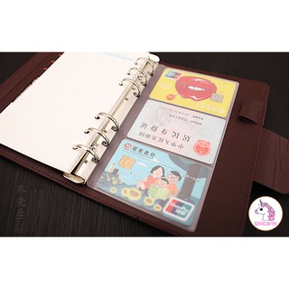 Túi zip đựng sticker và túi đựng thẻ cho sổ còng planner A5
