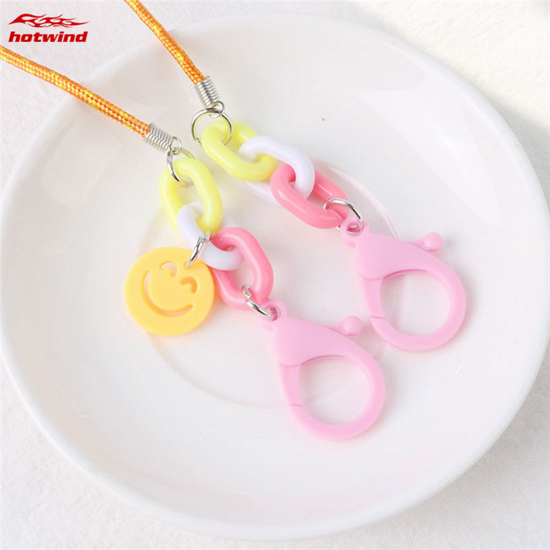 [Hàng mới về] Dây đeo khẩu trang hình mặt cười chất liệu acrylic tiện dụng