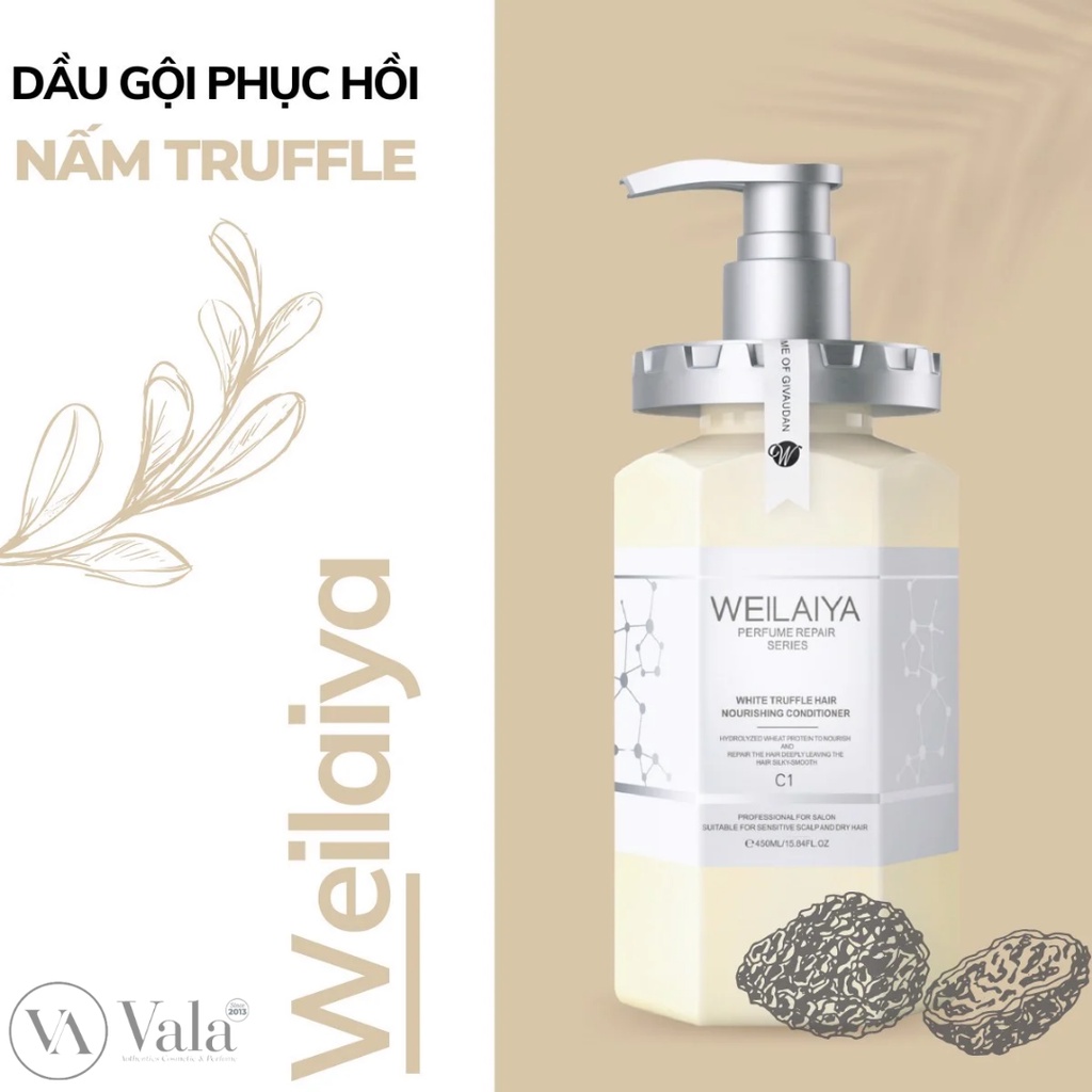 Bộ Dầu Gội Xả Phục Hồi Tóc Nấm Truffle Và Cá Tầm Weilaiya