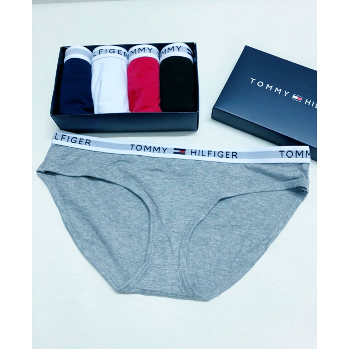 Set 3 Quần Lót Tommy Cotton Màu Trơn Chất Lượng Cao Thời Trang 2020 Cho Nữ