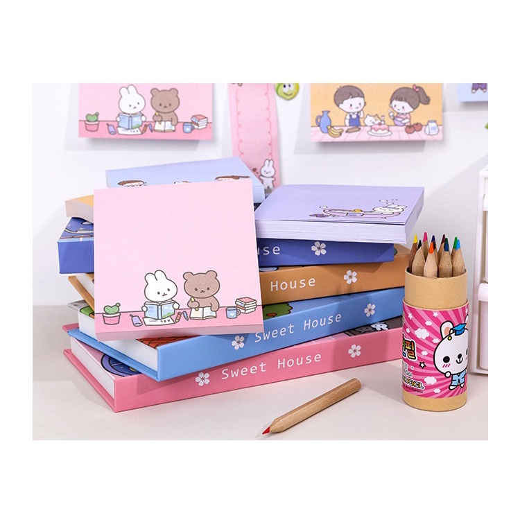 Set giấy note cao cấp 04 mẫu nhiều kiểu dáng 80 trang (10.0x19.5 cm)