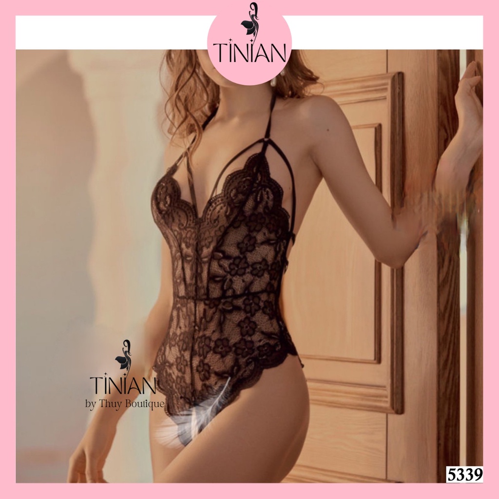 Đồ ngủ ren TINIAN sexy gợi cảm xuyên thấu jumsuit quyến rũ dễ thương hở lưng 5339