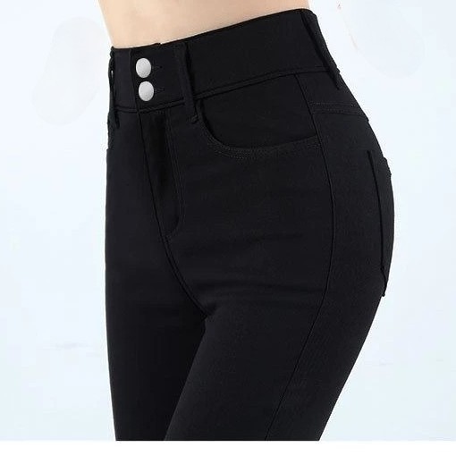 Quần legging nữ cạp cao chất vải umi cao cấp thun ôm dày mềm mịn co giãn 4 chiều - Quần tregging khóa gen bụng 2 khuy