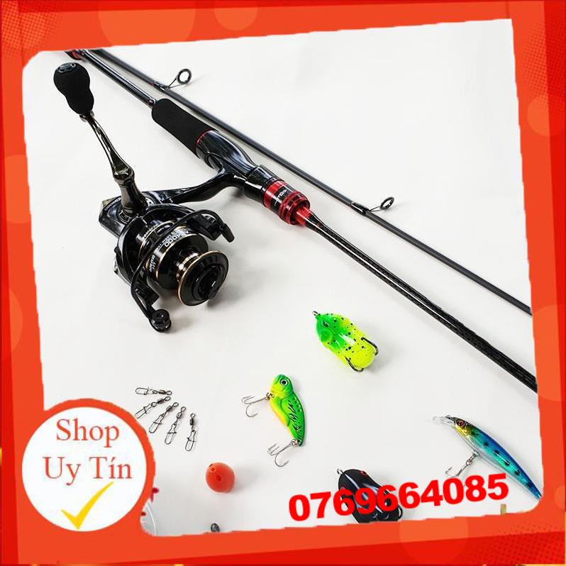 Bộ cần câu cá lure máy đứng 1.68m,1.8m,2.1m,2.4m, Máy kim loại, dây câu lure, hộp mồi lure B-lu-D01-Đ𝗢̂̀ 𝗖𝗔̂𝗨 𝟳𝟭𝟲
